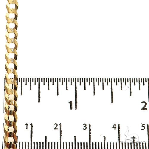 14K Yellow Gold Curb Link Chain 5.7mm 24 Inches   67053
