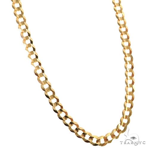 14K Yellow Gold Curb Link Chain 5.7mm 24 Inches   67053