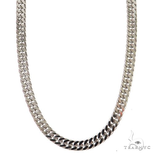 14K White Gold Double Curb Link Chain 22 inches 4.6mm 68969