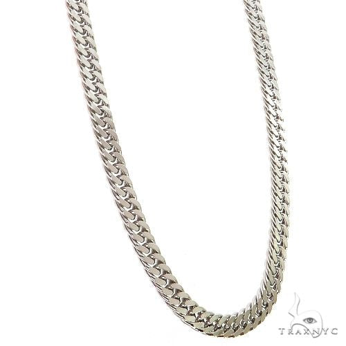 14K White Gold Double Curb Link Chain 22 inches 4.6mm 68969