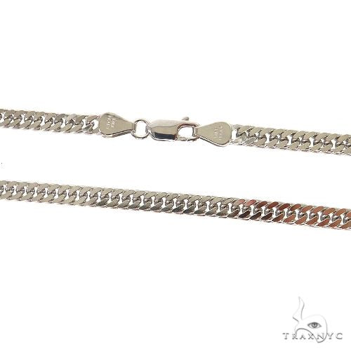 14K White Gold Double Curb Link Chain 22 inches 4.6mm 68969