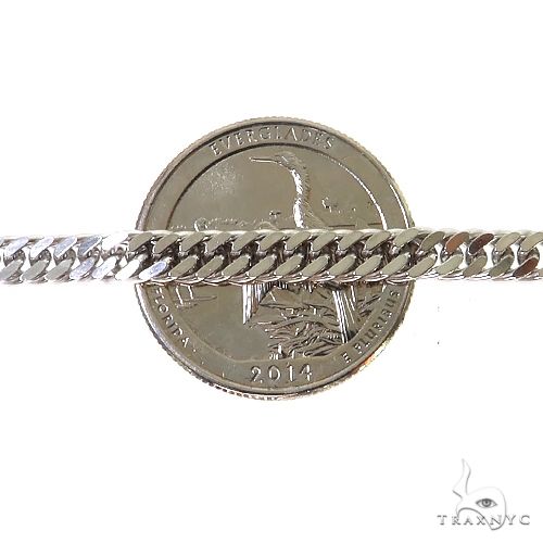 14K White Gold Double Curb Link Chain 22 inches 4.6mm 68969