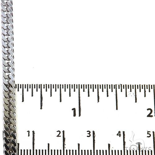 14K White Gold Double Curb Link Chain 22 inches 4.6mm 68969