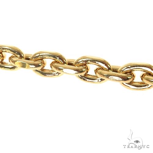14K Yellow Gold Hollow Anchor Cable Link 18 Inches 7.5mm 68313