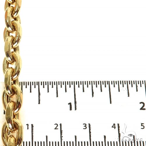 14K Yellow Gold Hollow Anchor Cable Link 18 Inches 7.5mm 68313