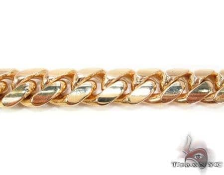 14k Yellow  Gold Semi Solid Miami Cuban  24 Inches 16.3mm   68452