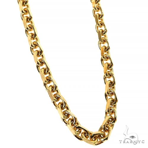 14k Gold Solid Cable link 18 inches 4.5mm 68150