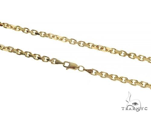 14k Gold Solid Anchor Cable link 3mm 16 inches 68156
