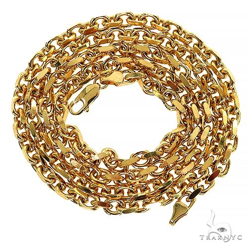 14k Gold Solid Cable link 4.5mm 22 inches   68152