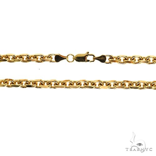 14k Gold Solid Cable link 4.5mm 22 inches   68152