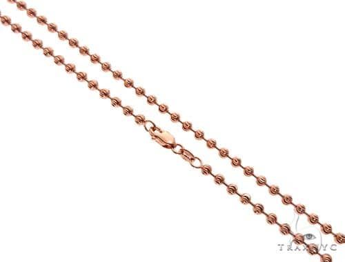 14k Rose Gold Moon Cut Chain 26 Inches 3.5mm   65181