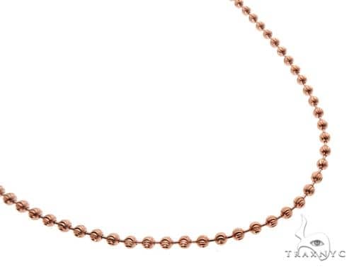 14k Rose Gold Moon Cut Chain 26 Inches 3.5mm   65181