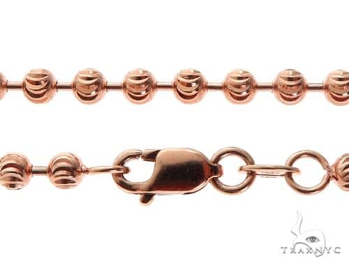 14k Rose Gold Moon Cut Chain 26 Inches 3.5mm   65181