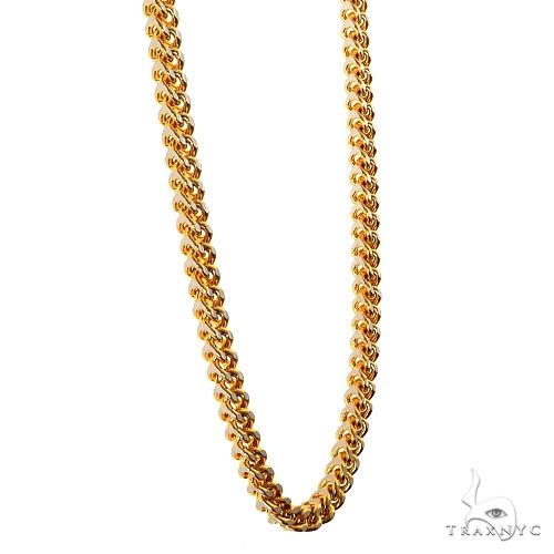 14k Two-Tone Semi-Solid Franco Link Chain 3.5mm 22 Inches 69941