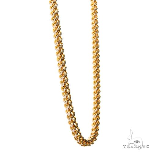 14k Two-Tone Semi-Solid Franco Link Chain 2mm 18 Inches 69937