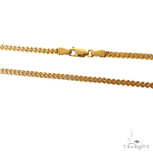 14k Two-Tone Semi-Solid Franco Link Chain 3.5mm 18 Inches 69943