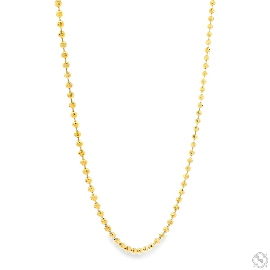 14k Solid Yellow Gold Moon Cut Chain 20 Inches 1.9mm   48481