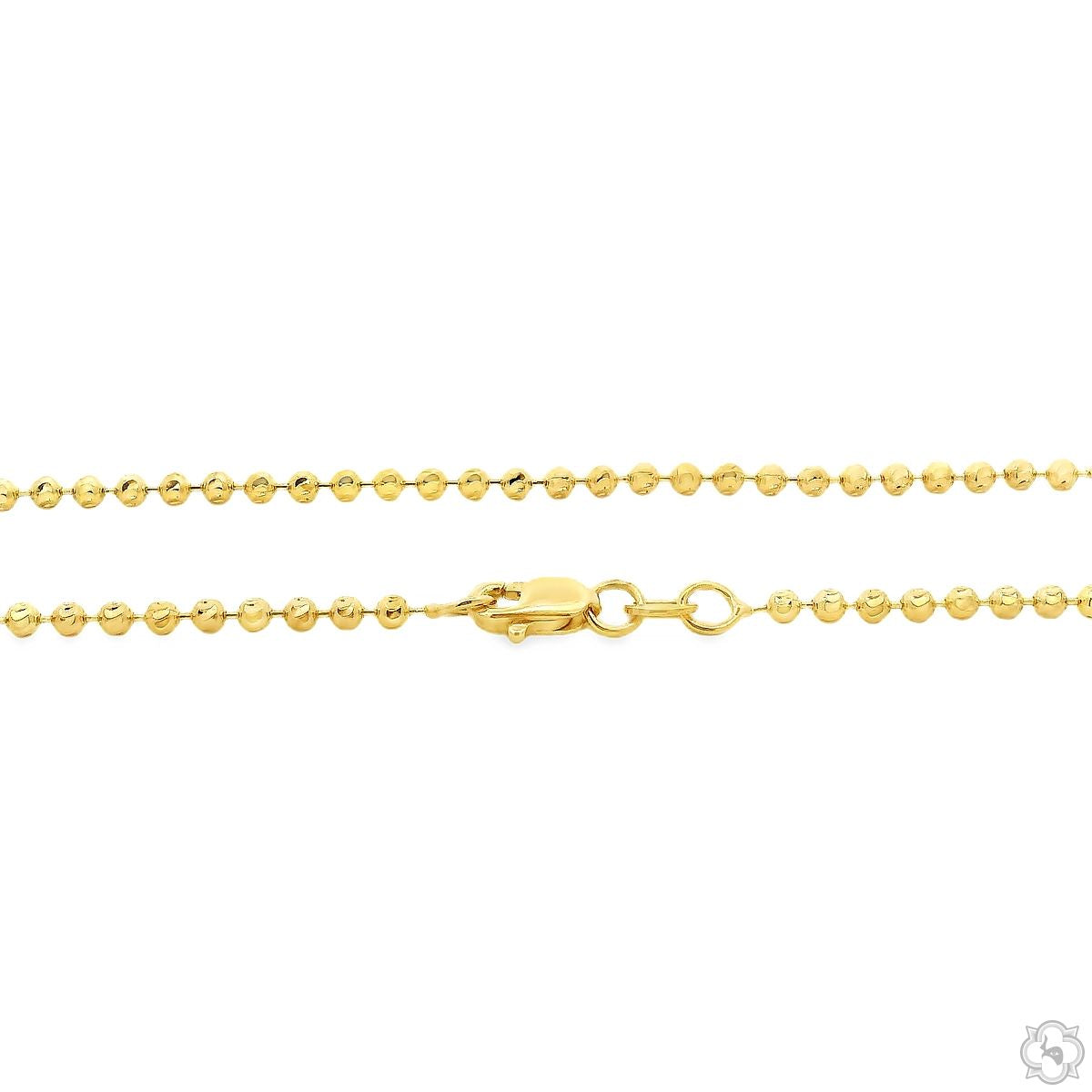 14k Solid Yellow Gold Moon Cut Chain 20 Inches 1.9mm   48481
