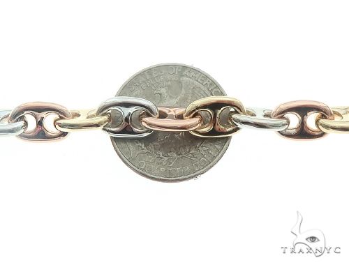 14k Three Tone Gold Solid Anchor Link Chain 66222