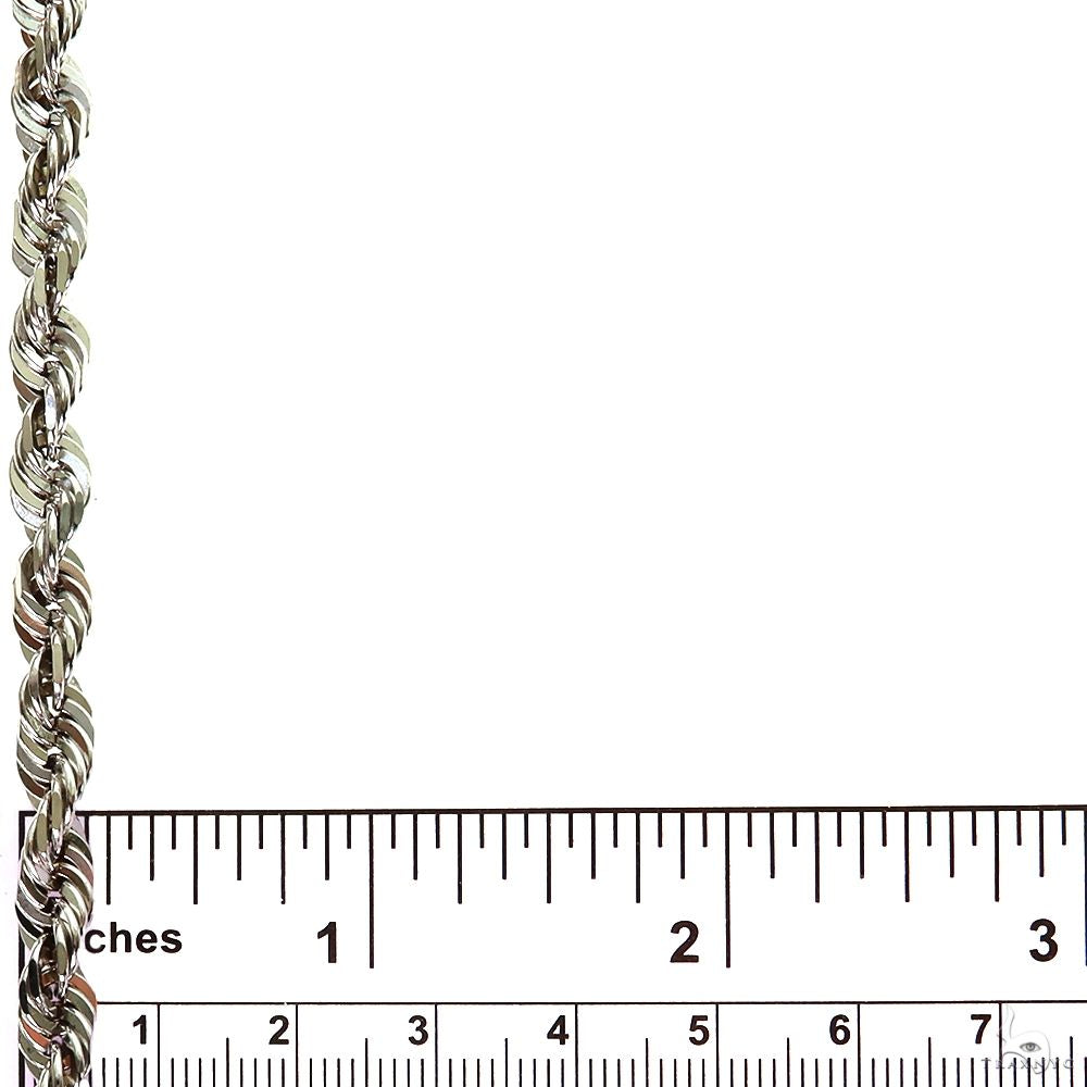 14k White Gold Solid Rope Link Chain 6.6mm 22 inches 70136