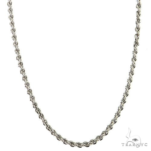 14k White Gold Solid Rope Chain 2mm 22 inches 68790