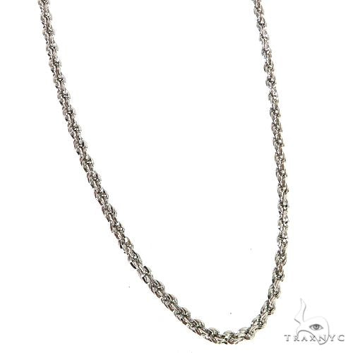 14k White Gold Solid Rope Chain 2mm 22 inches 68790