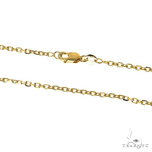 14k Yellow Gold Cable Link Chain 1.7mm 20 inches 10448