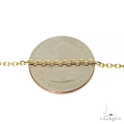 14k Yellow Gold Cable Link Chain 1.7mm 20 inches 10448