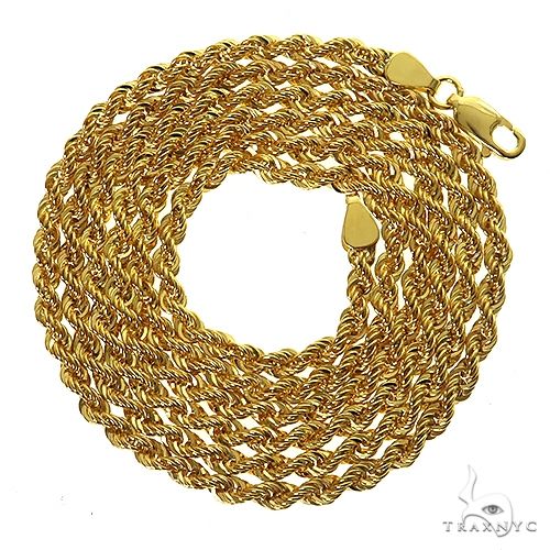 10k Yellow Gold Solid Rope chain 2.9mm 24 inches 70544