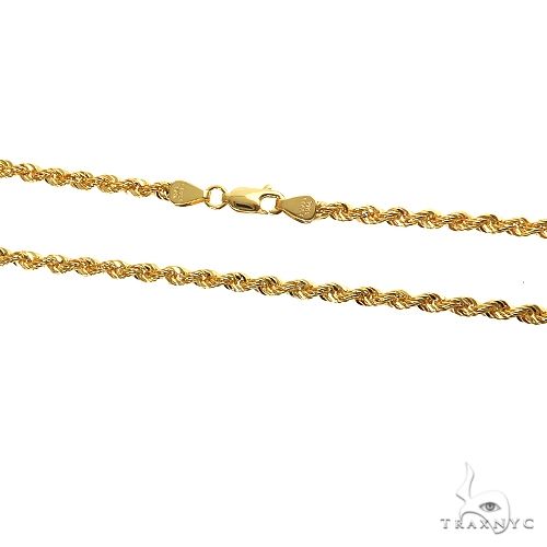 10k Yellow Gold Solid Rope chain 2.9mm 24 inches 70544