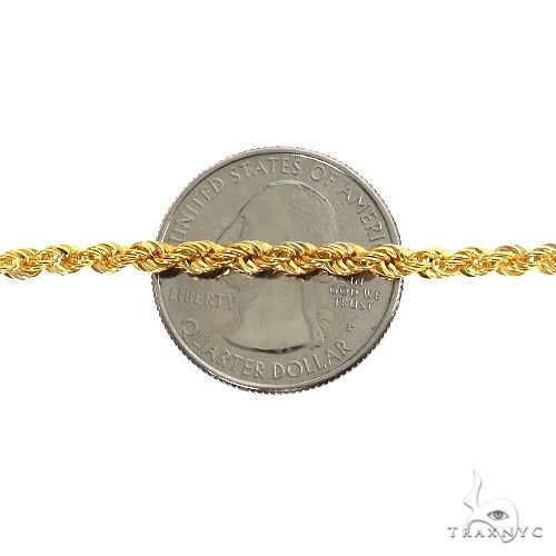 10k Yellow Gold Solid Rope chain 2.9mm 24 inches 70544