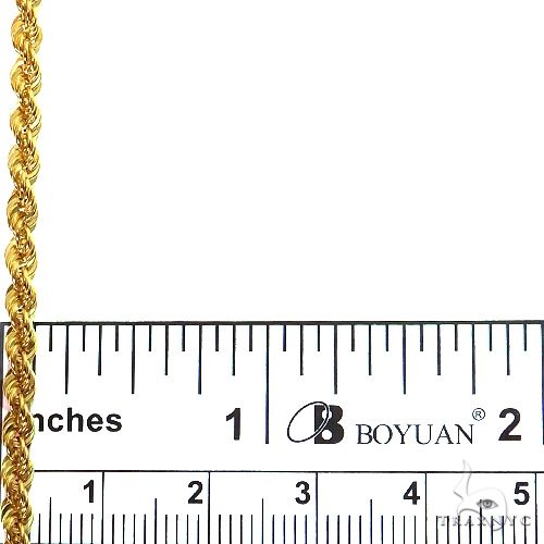 10k Yellow Gold Solid Rope chain 2.9mm 24 inches 70544