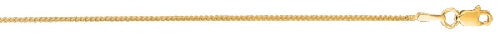 14k Yellow Gold Shiny Round Wheat Chain 1.0mm 38183