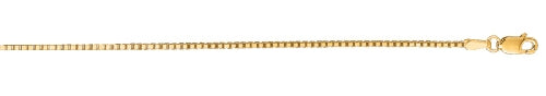 14k Yellow Gold Shiny Classic Box Chain 1.1mm 38108