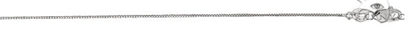 14k White Gold Shiny Classic Box Chain 0.6mm 38165