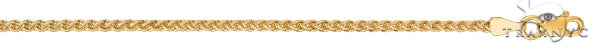 14k  Yellow Gold Shiny Round Wheat Chain 2.1mm 20 Inches  38199