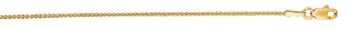 14k  Yellow Gold Shiny Round Wheat Chain 1.2mm 20 Inches  38188