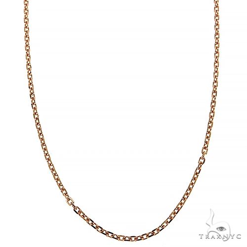 14k Rose Gold solid cable link 1.2mm 18 inches 68735