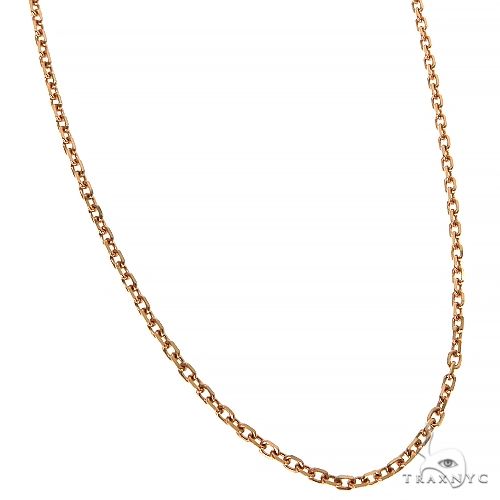 14k Rose Gold solid cable link 1.2mm 18 inches 68735