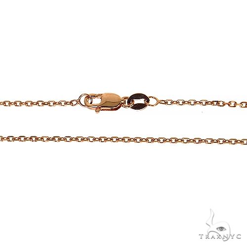 14k Rose Gold solid cable link 1.2mm 18 inches 68735