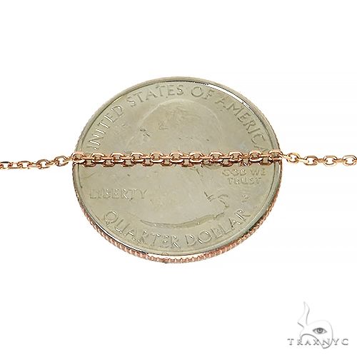 14k Rose Gold solid cable link 1.2mm 18 inches 68735
