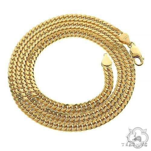 14K Yellow Gold Double Curb Link Chain 22 inches 6.3mm 70284