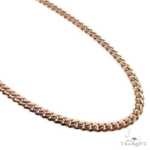 14K Rose Gold Solid Miami Cuban Link  Chain 20 Inches 6mm 70428