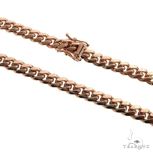 14K Rose Gold Solid Miami Cuban Link  Chain 20 Inches 6mm 70428