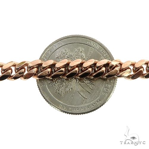 14K Rose Gold Solid Miami Cuban Link  Chain 20 Inches 6mm 70428