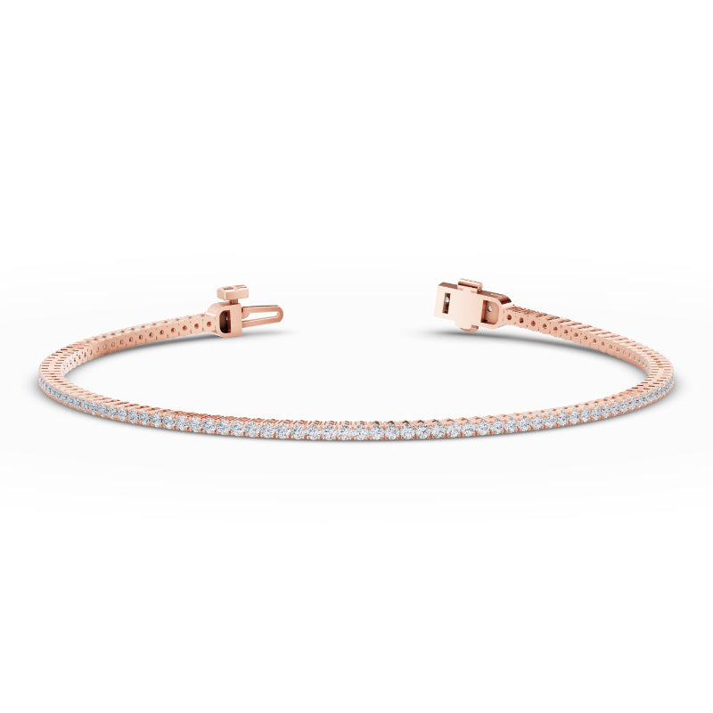 1 Carat Total Weight Rivera Tennis Bracelet in 14k Rose Gold