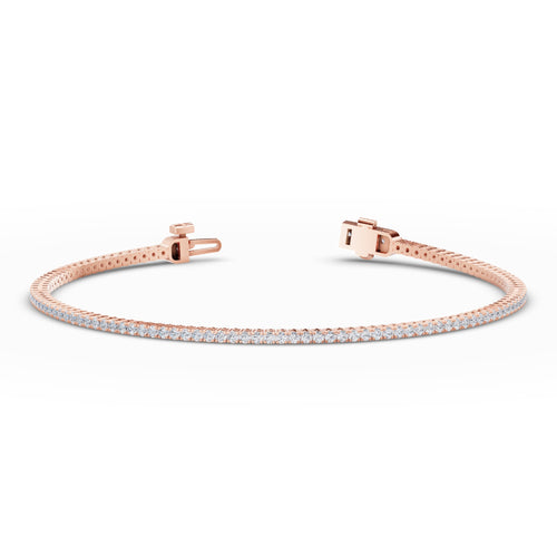 1 Carat Total Weight Rivera Tennis Bracelet in 14k Rose Gold