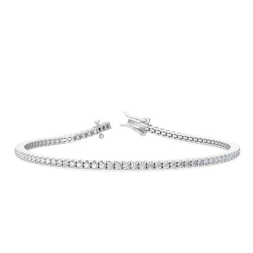 2 Carat Total Weight Lab-Grown Diamond Tennis Bracelet in 14k White Gold