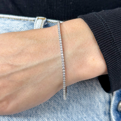 2 Carat Total Weight Lab-Grown Diamond Tennis Bracelet in 14k White Gold