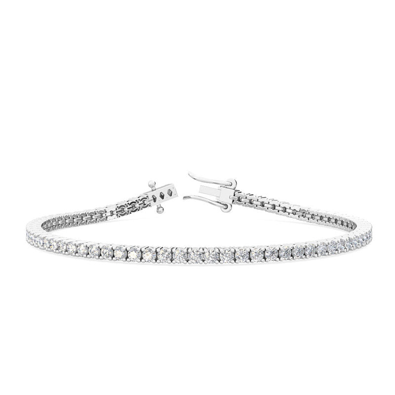 3 Carat Total Weight Lab-Grown Diamond Tennis Bracelet in 14k White Gold